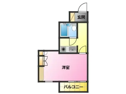 新丸子ダイカンプラザシティ(1K/2階)の間取り写真