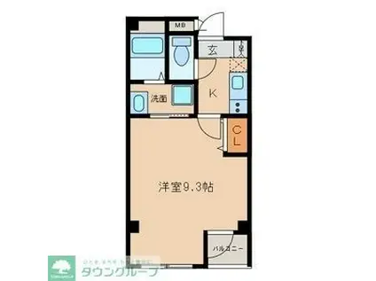 トミテラス(1K/3階)の間取り写真