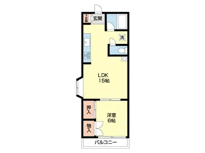 リアライズ亀田I(1LDK/6階)の間取り写真