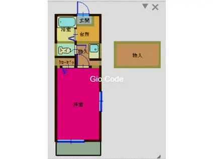 LLS リバーサイド新田A(1K/3階)の間取り写真