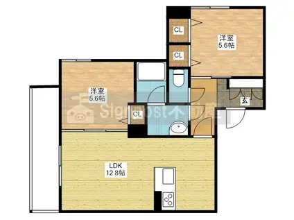 シャーメゾン フェアリーステージ(2LDK/2階)の間取り写真