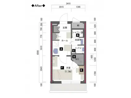 シャーメゾン メゾンソレイユ(1K/3階)の間取り写真