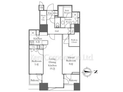 三田ガーデンヒルズ イーストヒル(2LDK/5階)の間取り写真