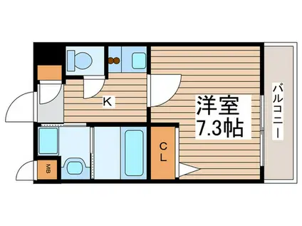 パラディ15(1K/2階)の間取り写真