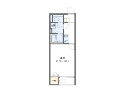 レオネクスト潤(1K/1階)の間取り写真