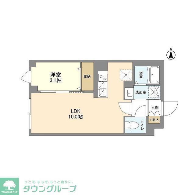 ウェルスクエア笹塚II(1LDK/3階)の間取り写真