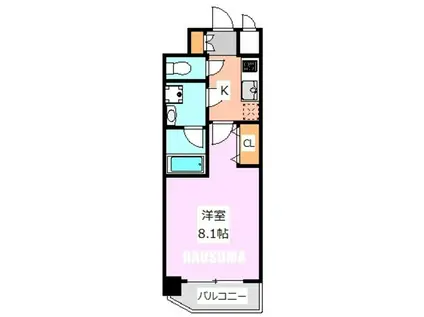 メインステージ駒込ラ・ヴェール(1K/5階)の間取り写真