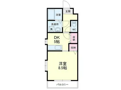 オリーブ住吉(1DK/1階)の間取り写真