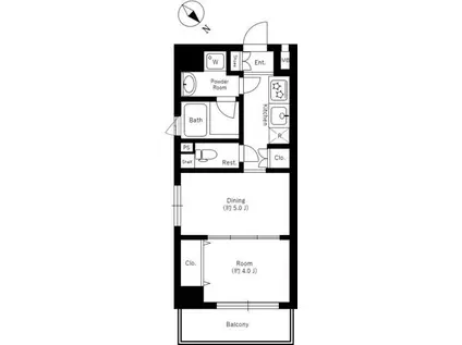 日神デュオステージ池上(1DK/2階)の間取り写真