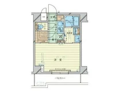ルーブル亀戸天神前(1K/4階)の間取り写真