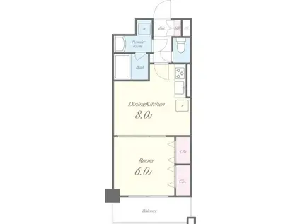 グーフォクォーレ(1DK/1階)の間取り写真