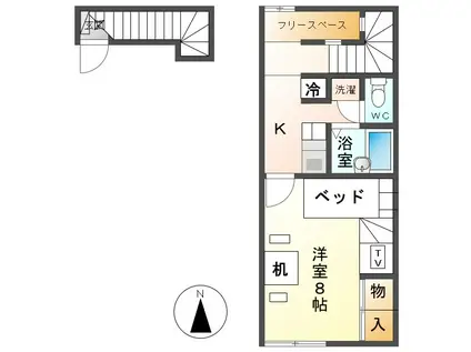 レオパレス正理(1K/2階)の間取り写真
