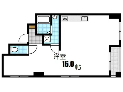 NICHIWA BLDG(ワンルーム/4階)の間取り写真