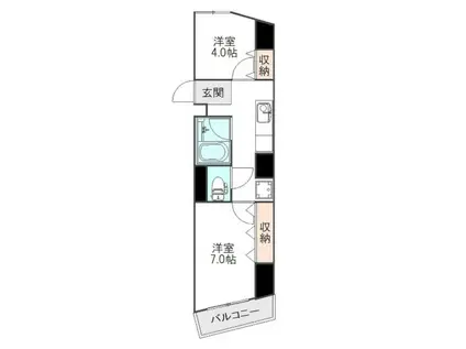 テック上落合(2K/2階)の間取り写真