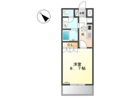 MAISON PINO(1K/1階)の間取り写真