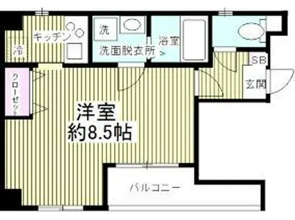 BONHEUR新小岩(ワンルーム/5階)の間取り写真