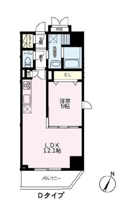 グレイス柳橋(1LDK/3階)の間取り写真