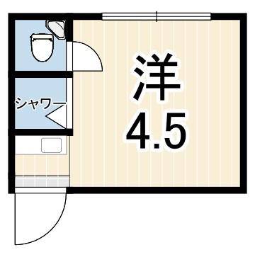 ヴィクトリアビル新神戸(1K/4階)の間取り写真