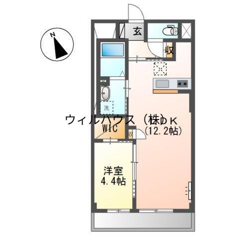 レヴォントゥレットⅡ(1LDK/1階)の間取り写真