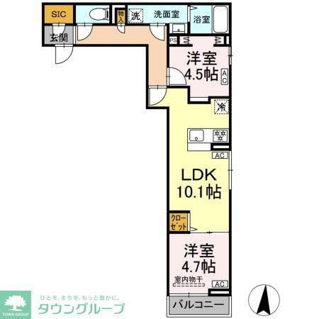 セレスティア小茂根(2LDK/3階)の間取り写真
