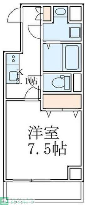 GRAN PASEO菊川II(1K/9階)の間取り写真