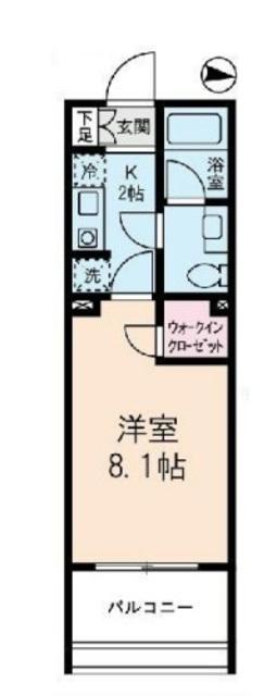 リステージVISTA(1K/4階)の間取り写真