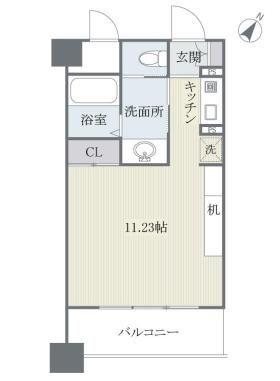 フェルト627(ワンルーム/7階)の間取り写真
