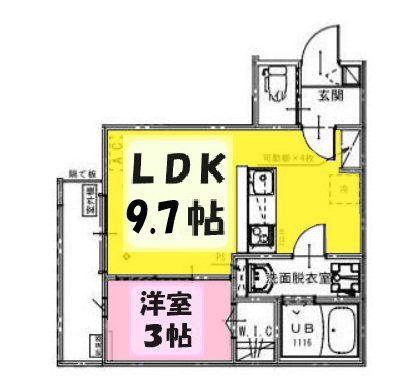 KEIAI RESIDENCE 大和田5(1LDK/1階)の間取り写真