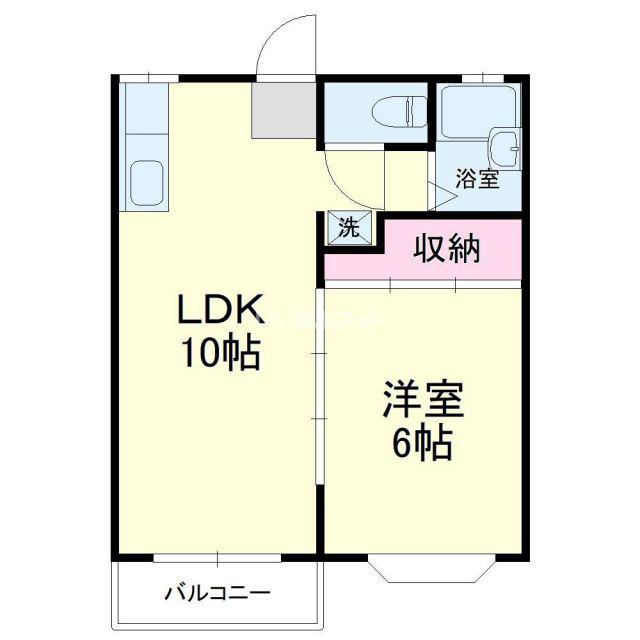 スマイル21(1LDK/2階)の間取り写真