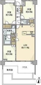 プラウド瑞穂岳見町(3LDK/2階)の間取り写真