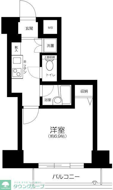アルテリア浜松町(1K/5階)の間取り写真