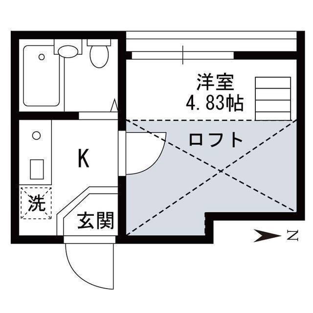 シャンテ西日暮里(1K/3階)の間取り写真