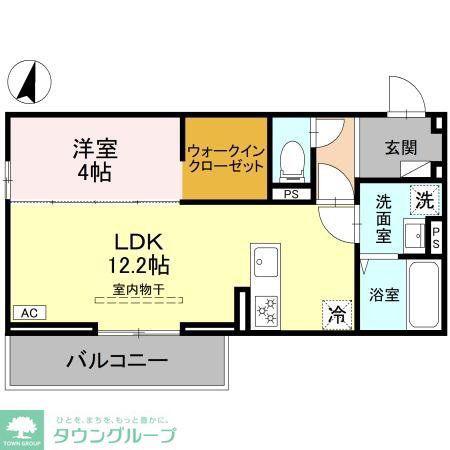 SOPHIA II A(1LDK/3階)の間取り写真
