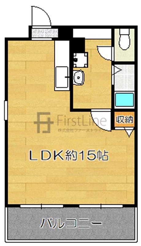 西鉄太宰府線 西鉄五条駅 徒歩9分 9階建 築34年(1LDK/4階)の間取り写真