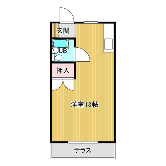 Sマンション6(ワンルーム/2階)の間取り写真
