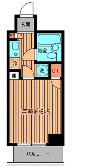プライムアーバン鶴見寺谷(ワンルーム/1階)の間取り写真