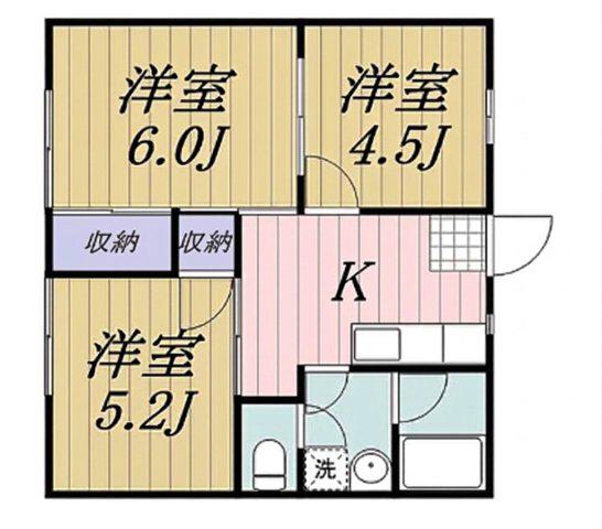 戸村コーポ(3K/1階)の間取り写真