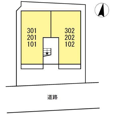 ソレアード中海岸(1LDK/2階)の間取り写真