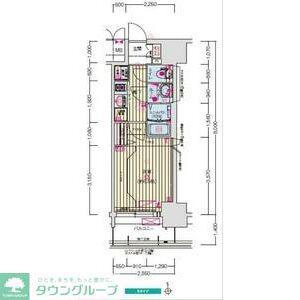 プレサンスTHE新栄(1K/12階)の間取り写真