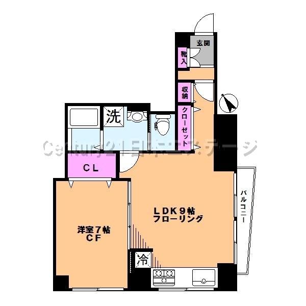 南品川マンション(1LDK/2階)の間取り写真