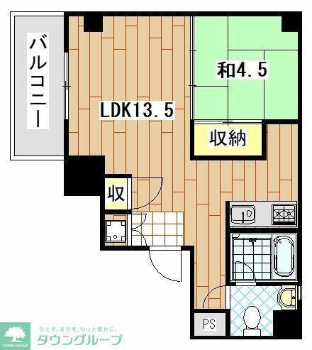 ヴィラMG(1LDK/5階)の間取り写真