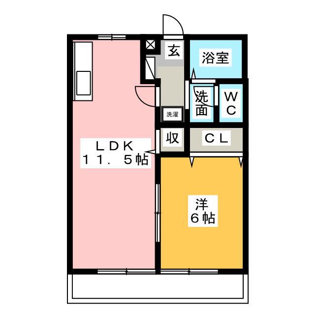 ファミール正和(1LDK/1階)の間取り写真