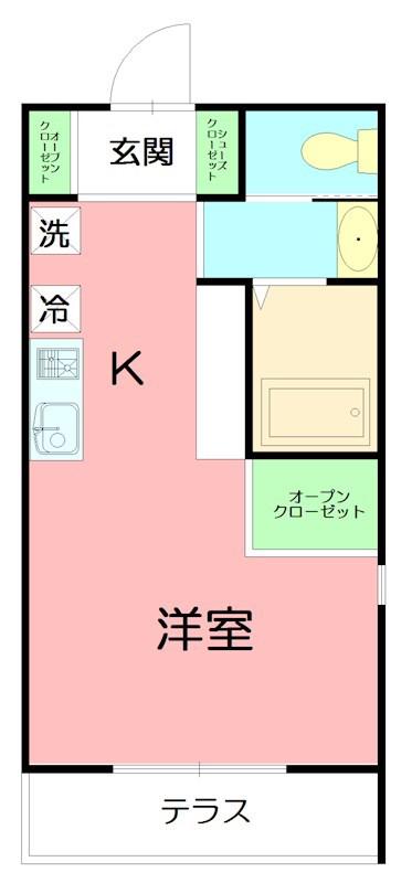 ARUKA013(ワンルーム/1階)の間取り写真