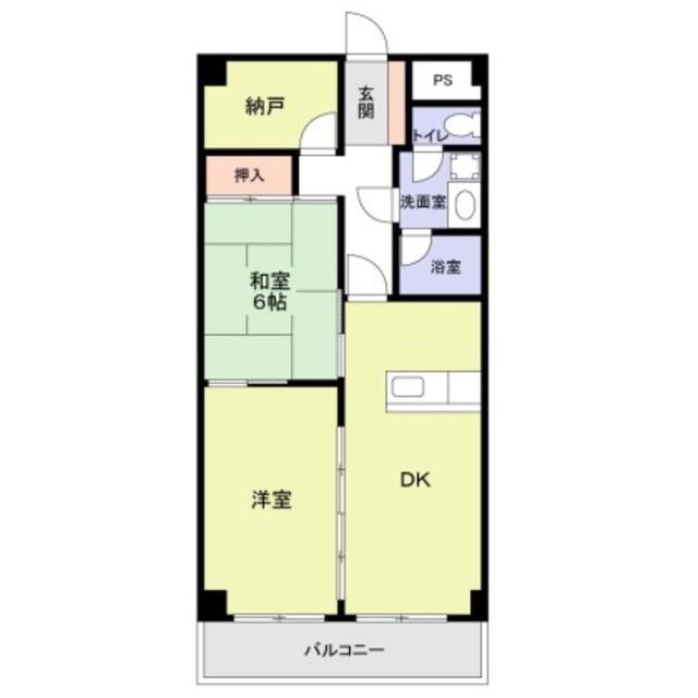 ドリーム中加賀屋(2SLDK/4階)の間取り写真