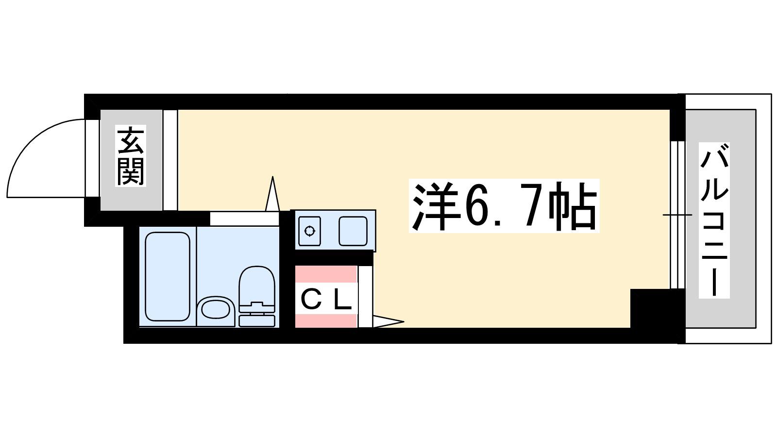 シティライフ8(ワンルーム/3階)の間取り写真