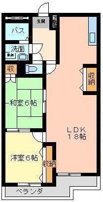 第一葵マンション(2LDK/3階)の間取り写真