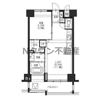 IZ RESIDENCE(1LDK/4階)の間取り写真