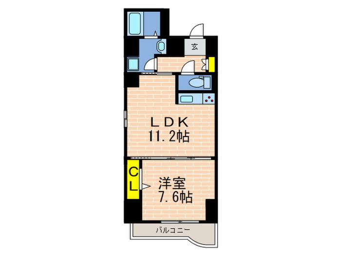 ユーレジデンス神戸元町(1LDK/5階)の間取り写真