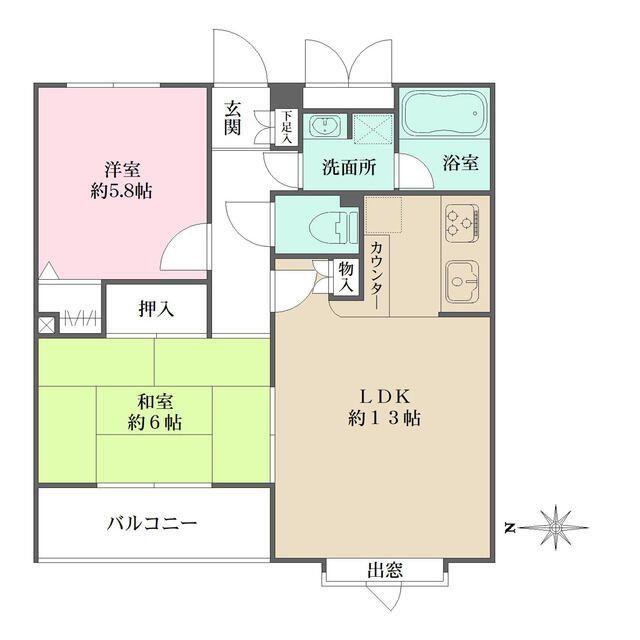 パティオ西池袋Ⅲ(2LDK/3階)の間取り写真