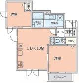 富士ハイツ(2LDK/1階)の間取り写真